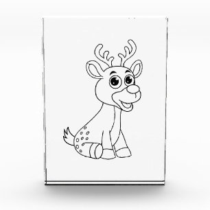 Deer Animal Fawn Baby Young Animal Cute Postcard Photo Block