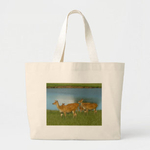 Deer Animal Nature Peace Love Destiny Fun Art Large Tote Bag
