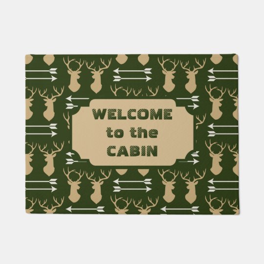 Deer Antler Arrow Pattern Cabin Doormat