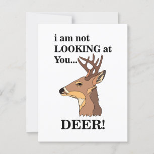 Deer Antler Funny Postcard