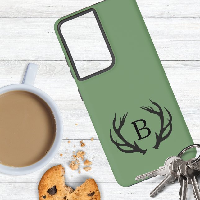 Deer Antler Monogram Samsung Galaxy S21 Ultra Case (Creator Uploaded)