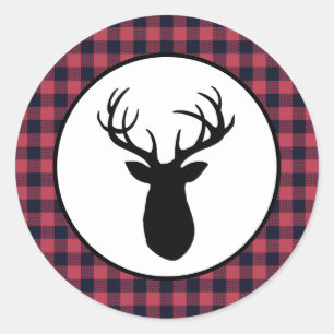 Deer Antler Wilderness Mountain Classic Round Sticker