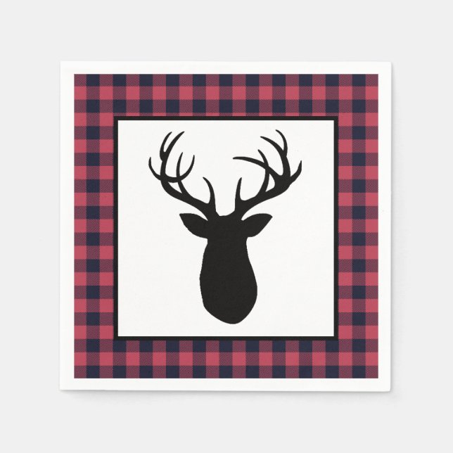 Deer Antler Wilderness Mountain Napkin (Front)