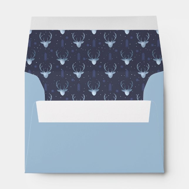 Deer Antlers Arrows Christmas Pattern V2 Bl ID861 Envelope (Back (Bottom))