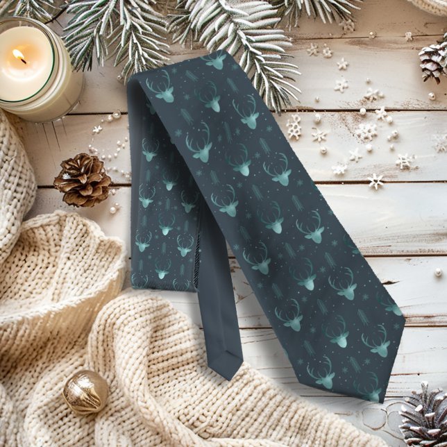 Deer Antlers Arrows Christmas Pattern V2 Tl ID861 Tie (Creator Uploaded)