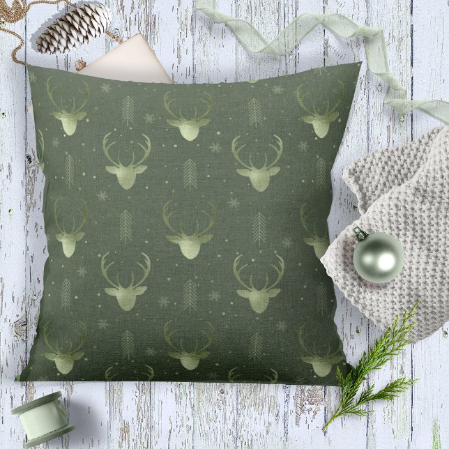 Deer Antlers Arrows Pattern V2 Green ID861 Cushion (Creator Uploaded)