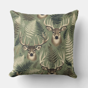 Deer Antlers & Ferns  Cushion