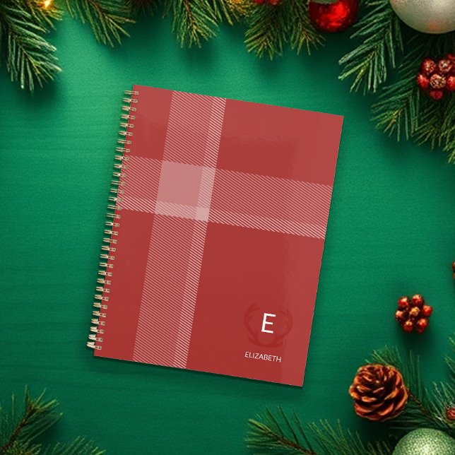 Deer Antlers Rustic Tartan Burgundy Red Planner (Creator Uploaded)