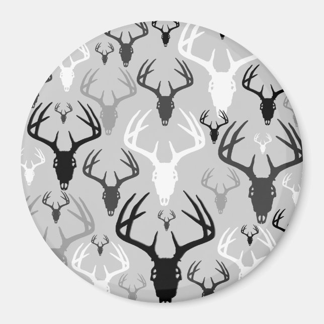 Deer Antlers Skull pattern Magnet (Front)
