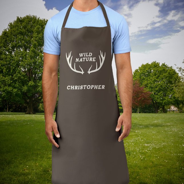 Deer Antlers & Wild Nature Apron (Deer Antlers & Wild Nature Apron)