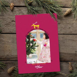 Deer & Arch Photo Christmas Card