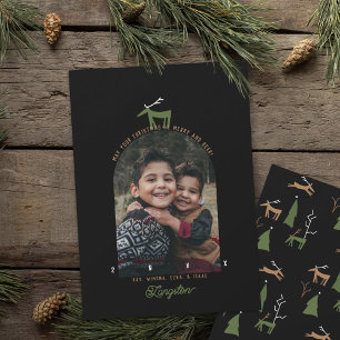 Deer & Arch Photo Christmas Card