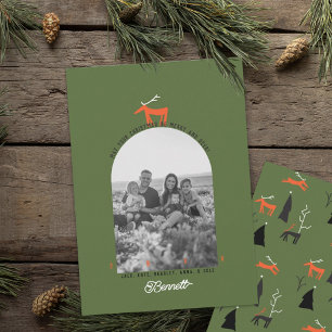 Deer & Arch Photo Christmas Card