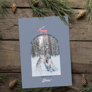Deer & Arch Photo Christmas Card