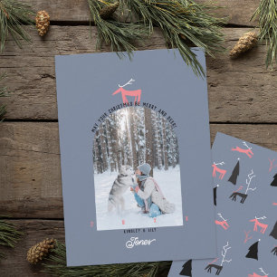 Deer & Arch Photo Christmas Card