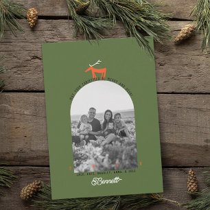 Deer & Arch Photo Christmas Card