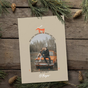 Deer & Arch Photo Christmas Card
