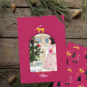 Deer & Arch Photo Christmas Card