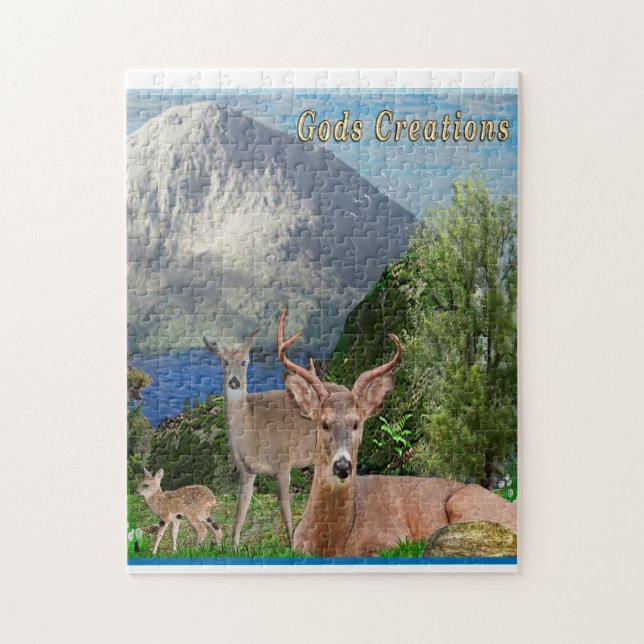 Deer art jigsaw puzzle (Vertical)