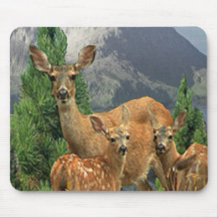 Deer art mouse pad