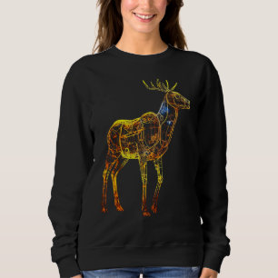 Deer artwork motif  animal deer sweatshirt