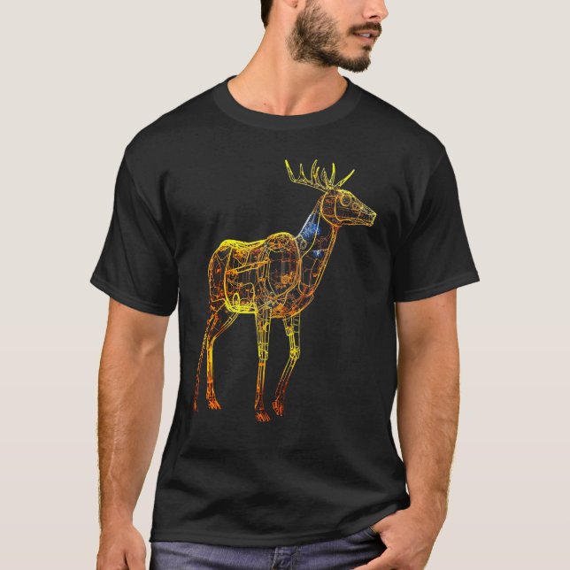 Deer artwork motif  animal deer T-Shirt (Front)