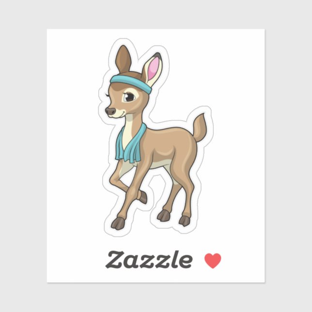 Deer at Fitness with Towel (Sheet)