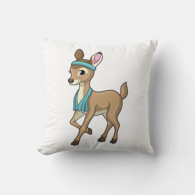Deer at Fitness with Towel Cushion (Front)