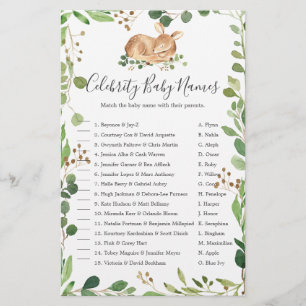 Deer Baby Shower Celebrity Baby Names