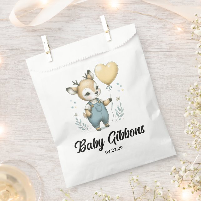 Deer Baby Shower Favour Bag (Clipped)