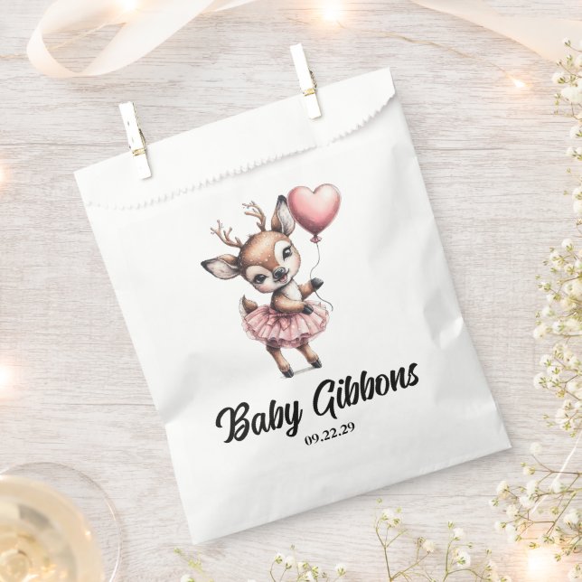 Deer Baby Shower Favour Bag (Clipped)