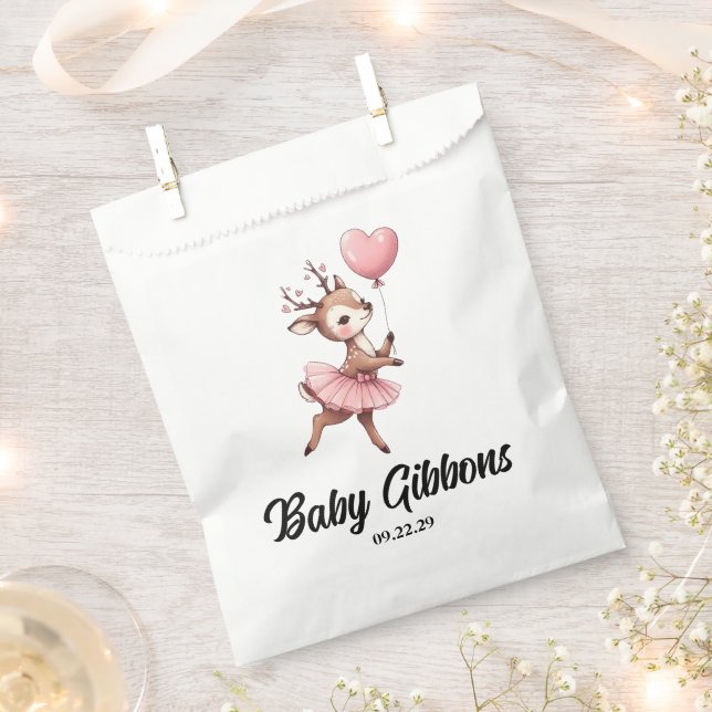 Deer Baby Shower Favour Bag (Clipped)