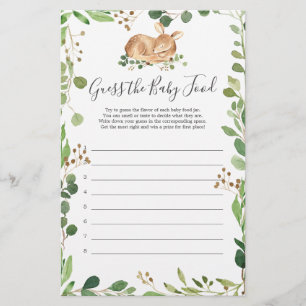 Deer Baby Shower Guess The Baby Food