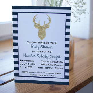 Deer Baby Shower Invitation