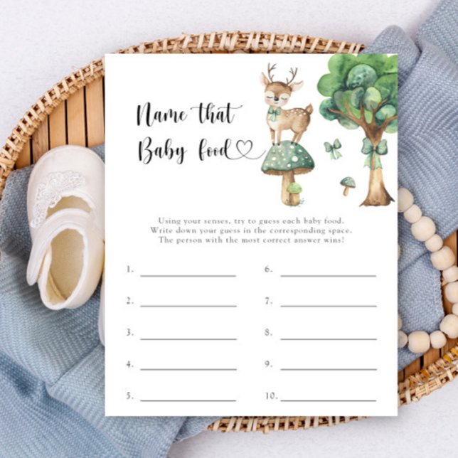 Deer baby shower - Name that baby food game (Creator Uploaded)