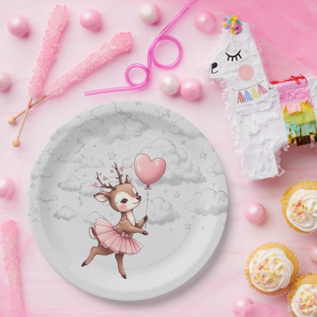 Deer Baby Shower Paper Plate (Party)