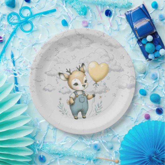 Deer Baby Shower Paper Plate (Party)