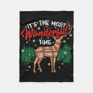 Deer Bbq Funny Grilling Bbq Pitmaster Christmas Rb Fleece Blanket