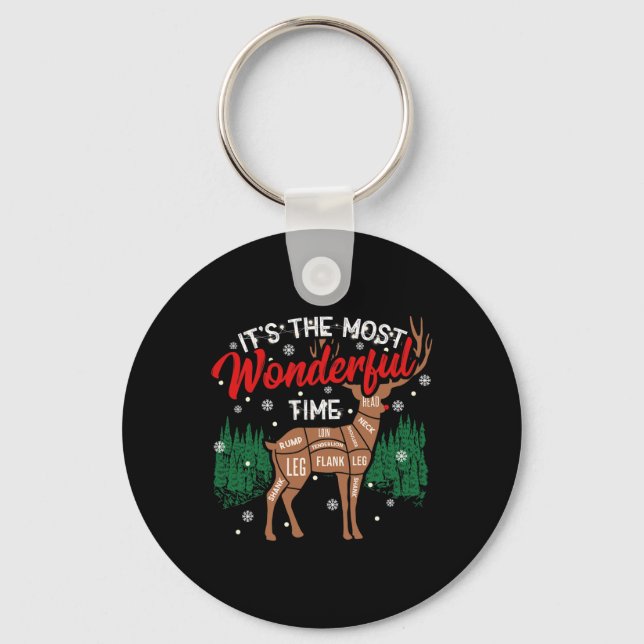 Deer Bbq Funny Grilling Bbq Pitmaster Christmas Rb Key Ring (Front)