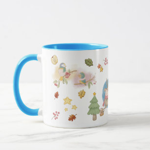 Deer, Bird, Rabbit, And Snowman On Holiday Season  Mug