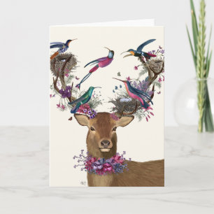 Deer Birdkeeper, Tropical Bird Nests Card