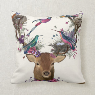 Deer Birdkeeper, Tropical Bird Nests Cushion