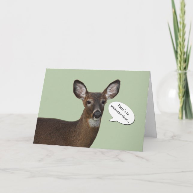 Deer birthday greeting card (Front)