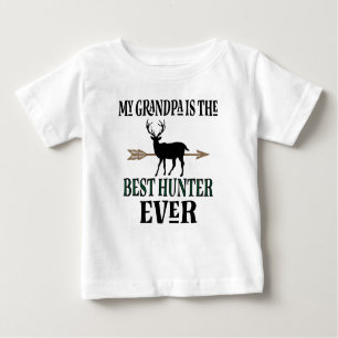 Deer Bowhunting Grandpa is Best Hunter Ever Baby T-Shirt