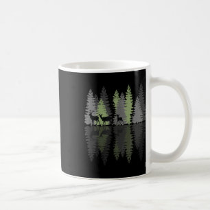 Deer Buck Doe Fawn Pine Trees Wilderness Love Camp Coffee Mug