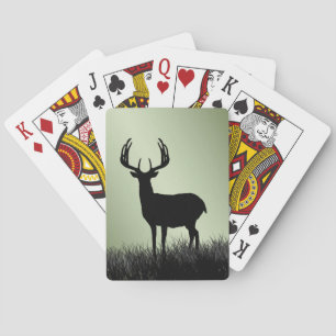 Deer Buck Stag Silhouette Playing Cards