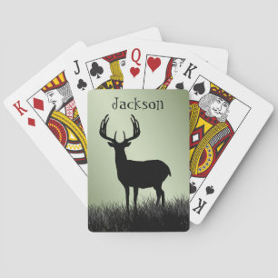 Deer Buck Stag Silhouette Playing Cards