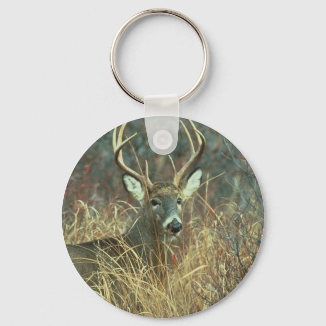 Deer / Buck / White-tailed Deer Key Ring (Front)