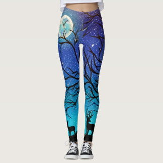 Deer by Moonlight Leggings