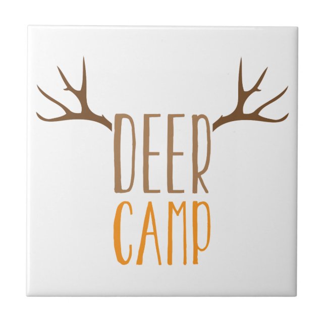 Deer Camp Ceramic Tile (Front)